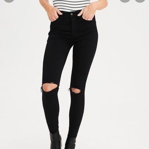 American Eagle Distressed High Rise Skinny Jeans Size 4 Short